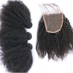 Afro Kinky Curly Bundles with Closure