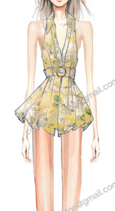 COMING SOON Acacia Halter Playsuit (Yellow Floral)