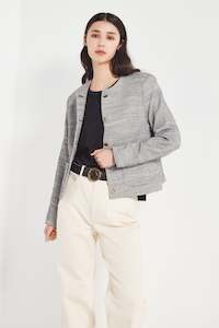 Gabrielle Jacket (Black/ White Boucle)