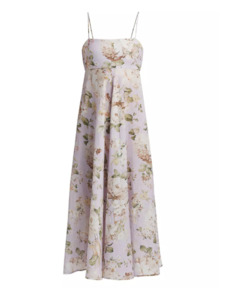 SPECIAL ORDER Acacia Bandeau Midi Dress (Lilac Floral)