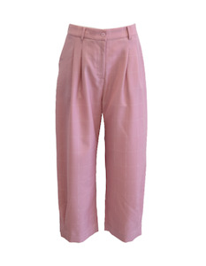 Pants: No.4  Elastic Pants (Pink Check)