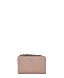 Wallets: Wednesday Wallet (Taupe/White Stitch)