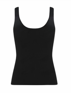 New Rib Scoop Neck Tank (Black)