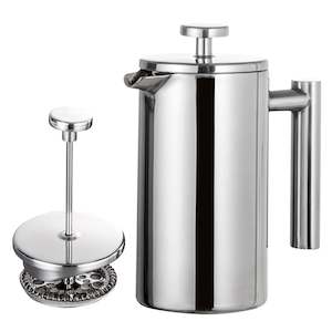 Coffee: 350ml/800ml/1000ml Coffee Maker Pot French Press Stainless Steel Double Walled Insulated Coffee