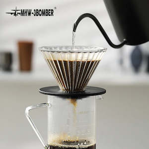 Coffee: Drip Coffee Set Tea Pot Glass Filter Cup & Paper Coffee Servers Accessories