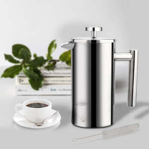 Coffee: Coffee Maker French Press Stainless Steel Espresso Coffee Machine High Quality Double-Wall Insulated