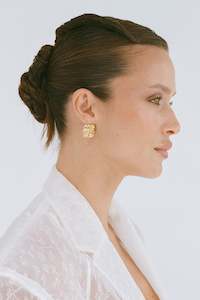 Baby Cushion Earrings- Gold