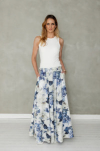 Dresses: Never Be Maxi Skirt - Blue Floral