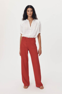 Paige Linen Pants - Red