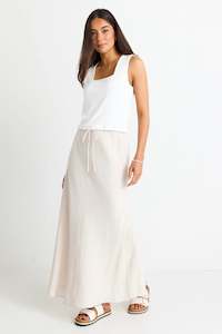 General: Summit Natural Tie Waist Bias Maxi Skirt