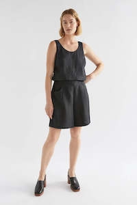 STROM LINEN SHORT - Black