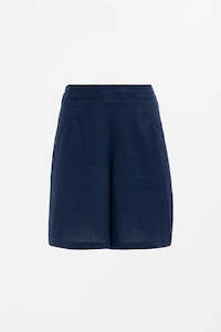 STROM LINEN SHORT - Steel Blue