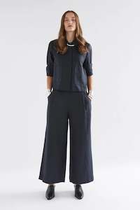 ILONA LIGHT LINEN PANT - Space blue