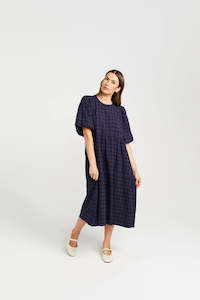 Lucinda Dress - Navy Check