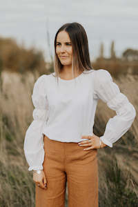 Collaborate Fashion Nz: Victoria top in white