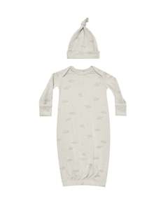 Garments Of The Week: Bamboo Baby Gown & Hat Set Elephants