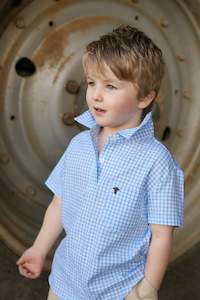 Cooper Shirt - Baby blue check