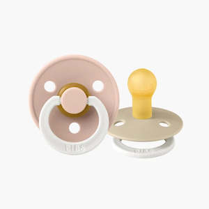 BIBS dummy - Round GLOW - Blush/Vanilla