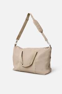 Canvas Weekender Bag - Beige