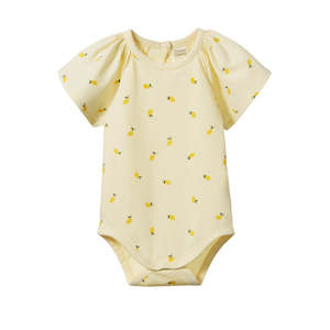 Childrens Clothing: faye bodysuit - LITTLE LEMON CREAM PRINT