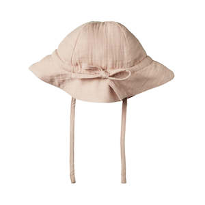 Crinkle muslin sunhat - Rose dust