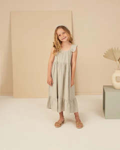 Abbie tiered dress - Sage gingham