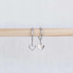 HEART HOOP EARRINGS