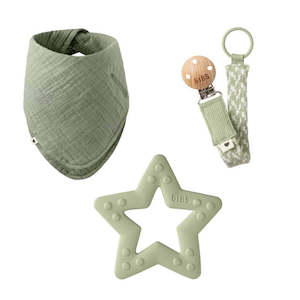 Pacifiers Bottles: BIBS Gift set, My First 6 Months - Sage