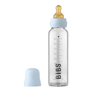 Pacifiers Bottles: Glass bottle set, 225ml Baby blue