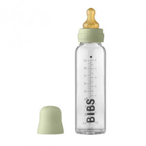 BIBS Baby Glass Bottle Complete Set 225ml - Sage