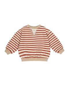 All: Oversized Crew || Poppy Stripe