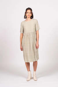 Womenswear: Otama Dress - Sage Grid