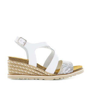 Sandals: LE SANSA ELVIS COMBI WHITE