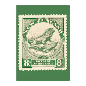 Postage Stamp Card - 1935 Tuatara