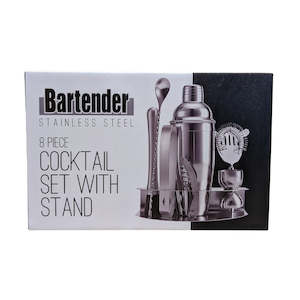 Bartender 8pce Cocktail Set with Stand