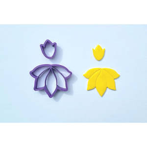 botanical: Lotus Cutter with Stud - 2pc set