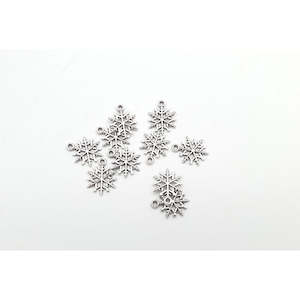 Silver Snowflake Charm 1 - 10pc