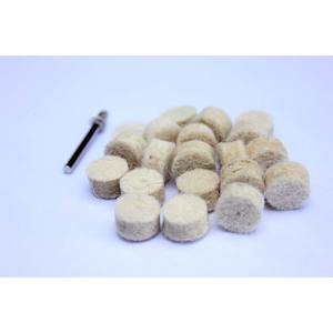 Felted Wool Buffing Wheel 10pc set with shank bit