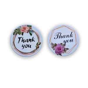 Thank you stickers - multi design 50pc