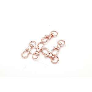 Misc Findings: Rose Gold Clip Chains - 10pcs