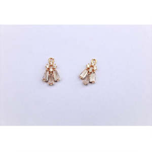 Gold Crystal Charm Small - 2pc