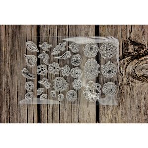 Single Flowers Texture Stamp Sheet