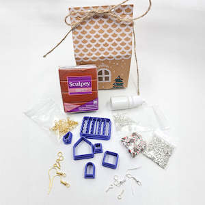 3D Gingerbread House Earring Kit