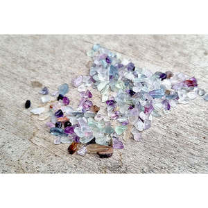 Crushed Glass: Fluorite Crystal Chips 3-5mm