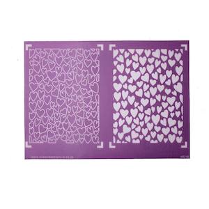 Layered Hearts Silk Screen - 2 Piece