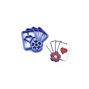 Shape Cutters: Lucky in Love - Floral Fan of Cards