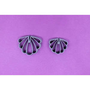 Sale Cutters: 5. Scalloped Leaf Drop Imprint Cutter 2 pc set