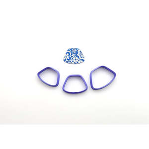 Simple Shapes: 42. Short Rounded Trapezium Cutter 3 pc set