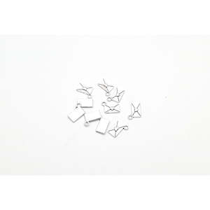 Love Letter Mini Charm -Silver- 10pcs