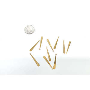 Long Bar Charm - Gold & Silver - 10pcs